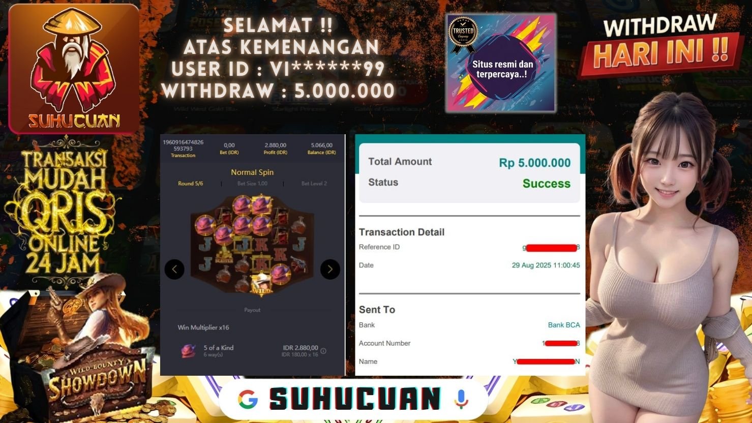 SUHUCUAN JACKPOT SLOT WILD BOUNTY SHOWDOWN